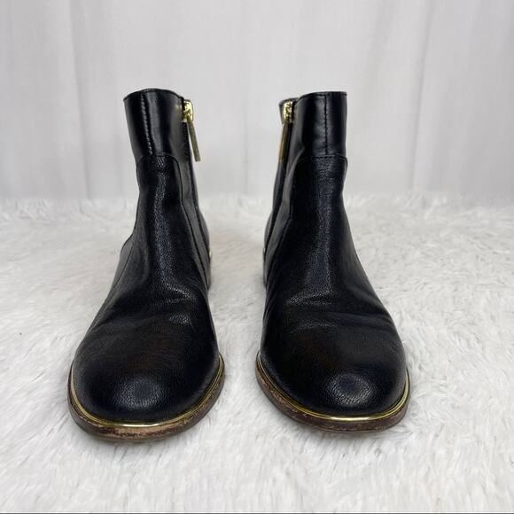 LOUISE ET CIE / Courmay black & gold short ledger ankle boots / 5 - Picture 6 of 10